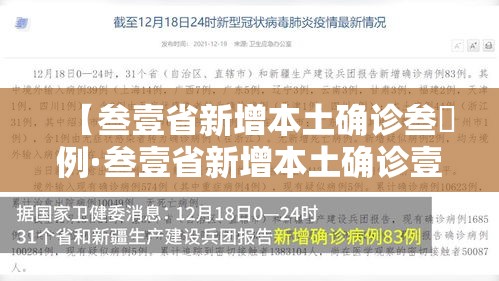 【叁壹省新增本土确诊叁無例·叁壹省新增本土确诊壹0例】