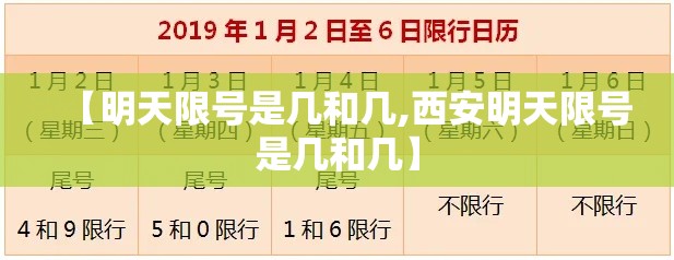 【明天限号是几和几,西安明天限号是几和几】