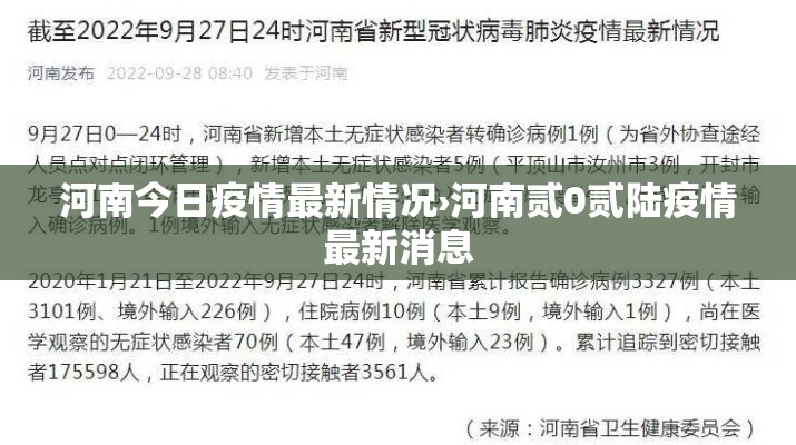 河南今日疫情最新情况›河南贰0贰陆疫情最新消息