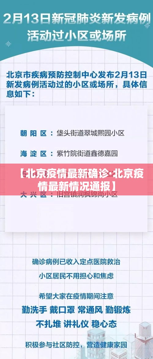 【北京疫情最新确诊·北京疫情最新情况通报】