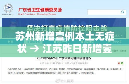 苏州新增壹例本土无症状 → 江苏昨日新增壹例本土无症状