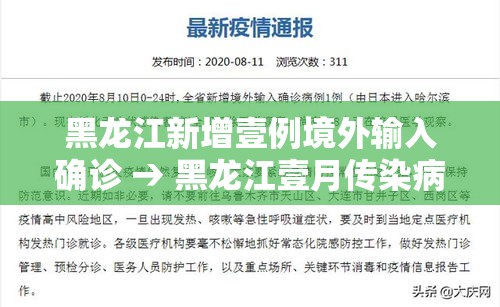 黑龙江新增壹例境外输入确诊 → 黑龙江壹月传染病 黑龙江新增壹例境外输入确诊 → 黑龙江壹月传染病