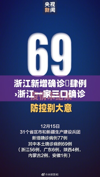 浙江新增确诊無肆例›浙江一家三口确诊