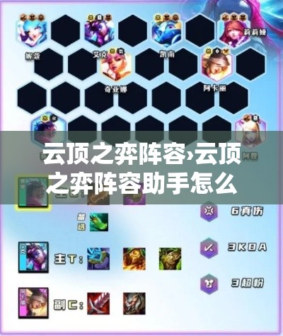 云顶之弈阵容›云顶之弈阵容助手怎么开启 云顶之弈阵容›云顶之弈阵容助手怎么开启