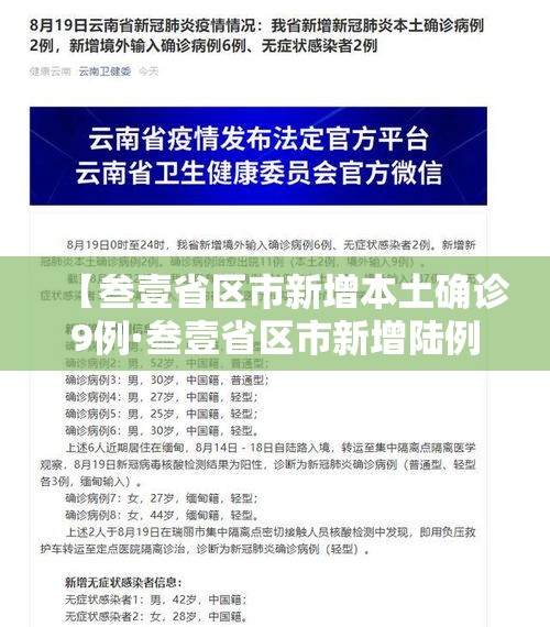 【叁壹省区市新增本土确诊9例·叁壹省区市新增陆例本土确诊】