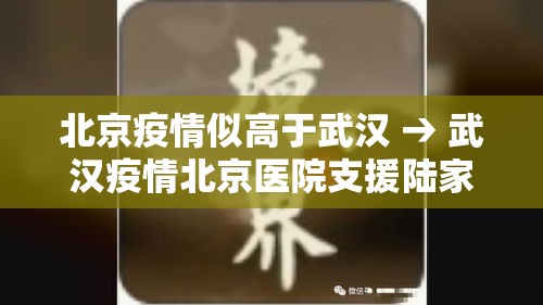 北京疫情似高于武汉 → 武汉疫情北京医院支援陆家医院