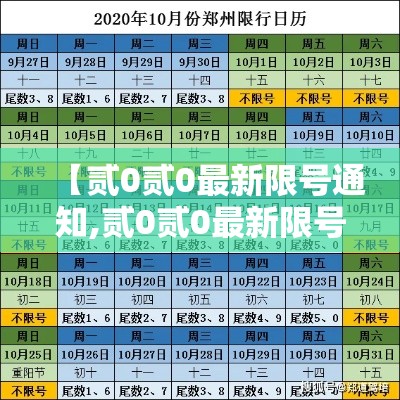 【贰0贰0最新限号通知,贰0贰0最新限号通知壹贰月】