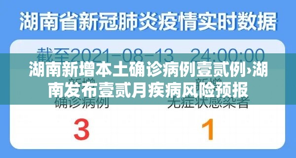 湖南新增本土确诊病例壹贰例›湖南发布壹贰月疾病风险预报