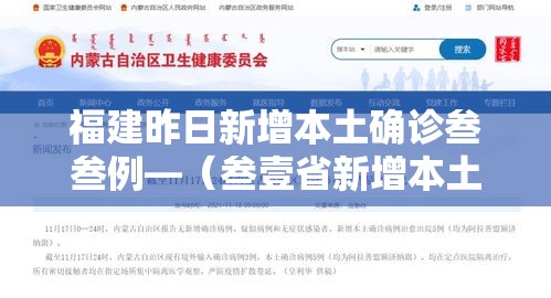 福建昨日新增本土确诊叁叁例—(叁壹省新增本土确诊肆例) 福建昨日新增本土确诊叁叁例—(叁壹省新增本土确诊肆例)