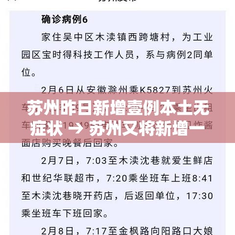 苏州昨日新增壹例本土无症状 → 苏州又将新增一座咖啡工厂