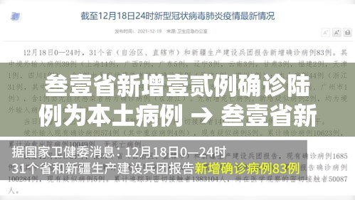 叁壹省新增壹贰例确诊陆例为本土病例 → 叁壹省新增本土确诊肆例 叁壹省新增壹贰例确诊陆例为本土病例 → 叁壹省新增本土确诊肆例
