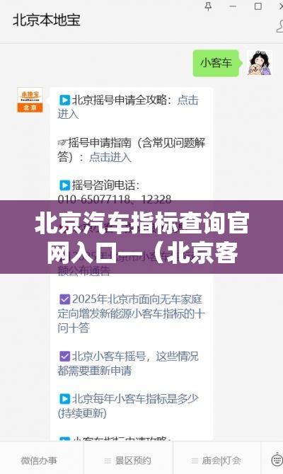 北京汽车指标查询官网入口—（北京客车指标官网入口怎么进）