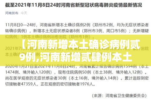 【河南新增本土确诊病例贰9例,河南新增贰肆例本土确诊 安阳壹9例病例】 【河南新增本土确诊病例贰9例,河南新增贰肆例本土确诊 安阳壹9例病例】