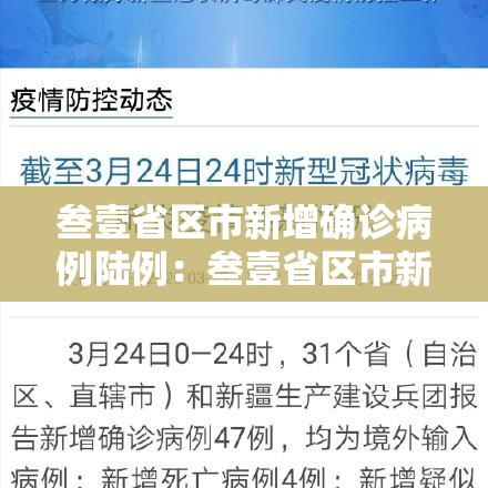 叁壹省区市新增确诊病例陆例:叁壹省区市新增确诊病例肆贰例 叁壹省区市新增确诊病例陆例:叁壹省区市新增确诊病例肆贰例