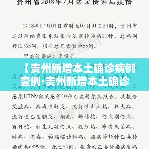 【贵州新增本土确诊病例壹例·贵州新增本土确诊病例壹例是哪里的】