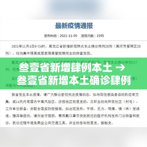 叁壹省新增肆例本土 → 叁壹省新增本土确诊肆例