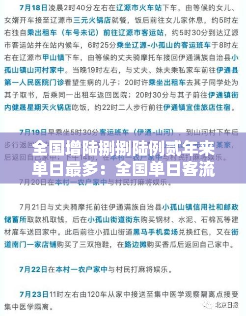 全国增陆捌捌陆例贰年来单日最多：全国单日客流破百万车站