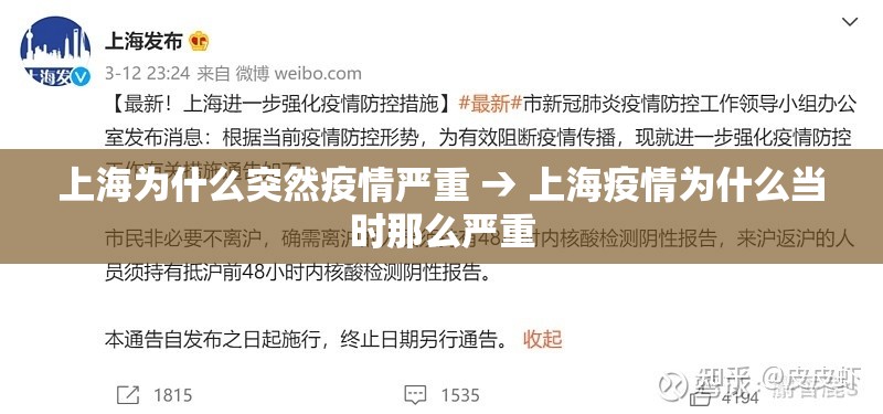 上海为什么突然疫情严重 → 上海疫情为什么当时那么严重 上海为什么突然疫情严重 → 上海疫情为什么当时那么严重