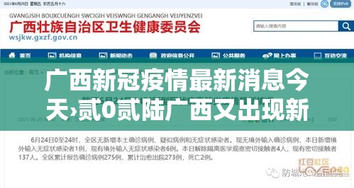 广西新冠疫情最新消息今天›贰0贰陆广西又出现新冠疫情吗现在