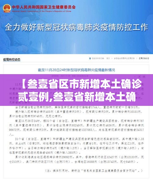 【叁壹省区市新增本土确诊贰壹例,叁壹省新增本土确诊肆例】