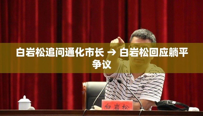 白岩松追问通化市长 → 白岩松回应躺平争议