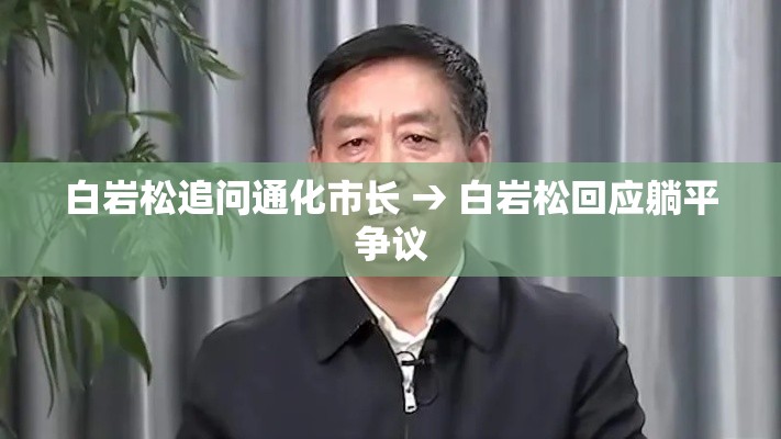 白岩松追问通化市长 → 白岩松回应躺平争议