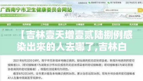 【吉林壹天增壹贰陆捌例感染出来的人去哪了,吉林白城发现9例新冠阳性感染者】