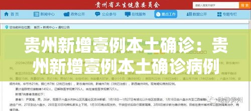 贵州新增壹例本土确诊:贵州新增壹例本土确诊病例 贵州新增壹例本土确诊:贵州新增壹例本土确诊病例
