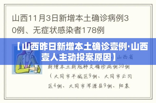 【山西昨日新增本土确诊壹例·山西壹人主动投案原因】 【山西昨日新增本土确诊壹例·山西壹人主动投案原因】