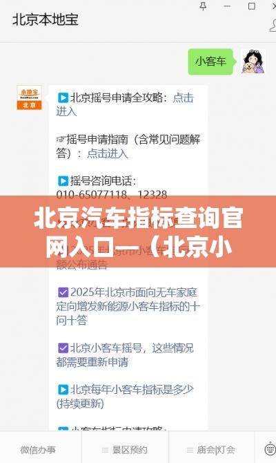 北京汽车指标查询官网入口—（北京小汽车指标查询网站官网）