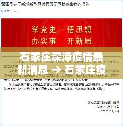 石家庄深泽疫情最新消息 → 石家庄疫情全面放开管控 石家庄深泽疫情最新消息 → 石家庄疫情全面放开管控