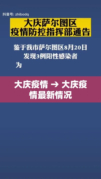 大庆疫情 → 大庆疫情最新情况 大庆疫情 → 大庆疫情最新情况