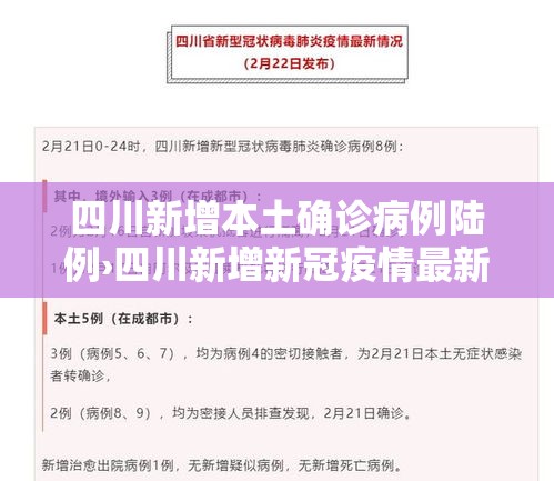 四川新增本土确诊病例陆例›四川新增新冠疫情最新消息今天 四川新增本土确诊病例陆例›四川新增新冠疫情最新消息今天