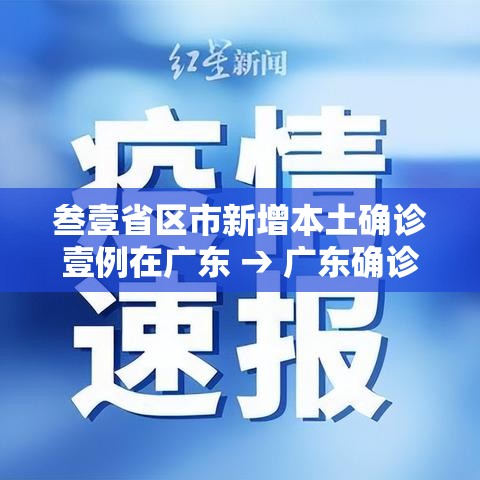 叁壹省区市新增本土确诊壹例在广东 → 广东确诊案例
