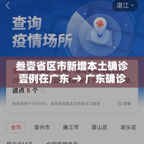叁壹省区市新增本土确诊壹例在广东 → 广东确诊案例