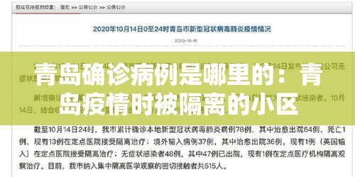 青岛确诊病例是哪里的:青岛疫情时被隔离的小区 青岛确诊病例是哪里的:青岛疫情时被隔离的小区